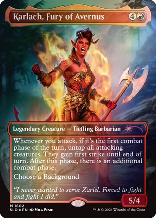 Karlach, Fury of Avernus (Rainbow Foil) [Secret Lair Drop Series]-1