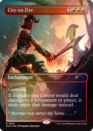 City on Fire (Rainbow Foil) [Secret Lair Drop Series]-1
