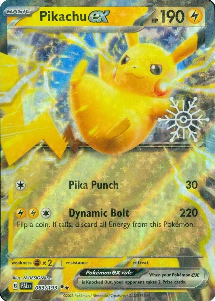 Pikachu ex (063/193) (Holiday Calendar) [Miscellaneous Cards]-1