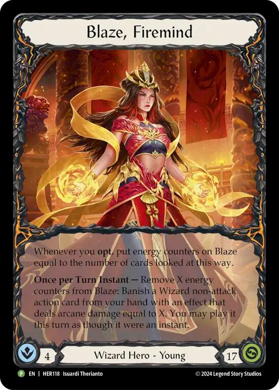 Blaze, Firemind [HER118] (Promo)  Cold Foil-1