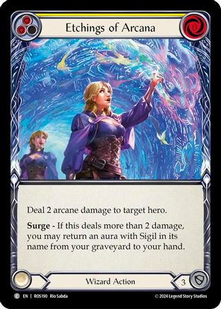 Etchings of Arcana (Yellow) [ROS190] (Rosetta)  Rainbow Foil-1