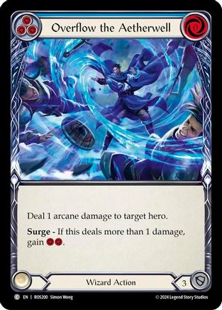 Overflow the Aetherwell (Blue) [ROS200] (Rosetta)  Rainbow Foil-1