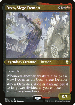 Orca, Siege Demon (DMC-059) - Dominaria United Commander Etched Foil-1