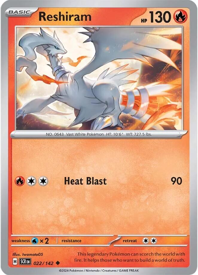 Reshiram (022/142) [Scarlet & Violet: Stellar Crown]-1
