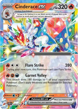 Cinderace ex (028/142) [Scarlet & Violet: Stellar Crown]-1