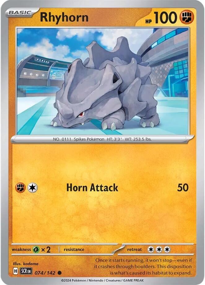 Rhyhorn (074/142) [Scarlet & Violet: Stellar Crown]-1