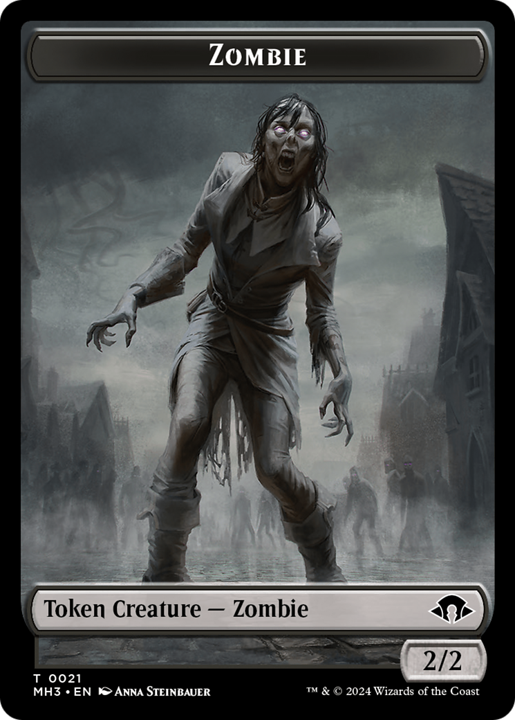 Eldrazi Spawn // Zombie Double-Sided Token [Modern Horizons 3 Tokens]-2