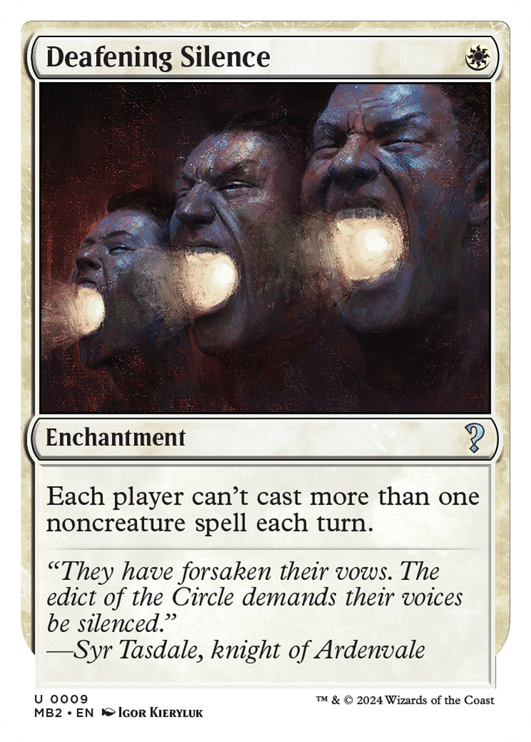 Deafening Silence (White Border) [Mystery Booster 2]-1