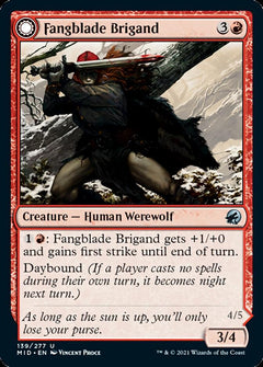 Fangblade Brigand // Fangblade Eviscerator [Innistrad: Midnight Hunt]-1