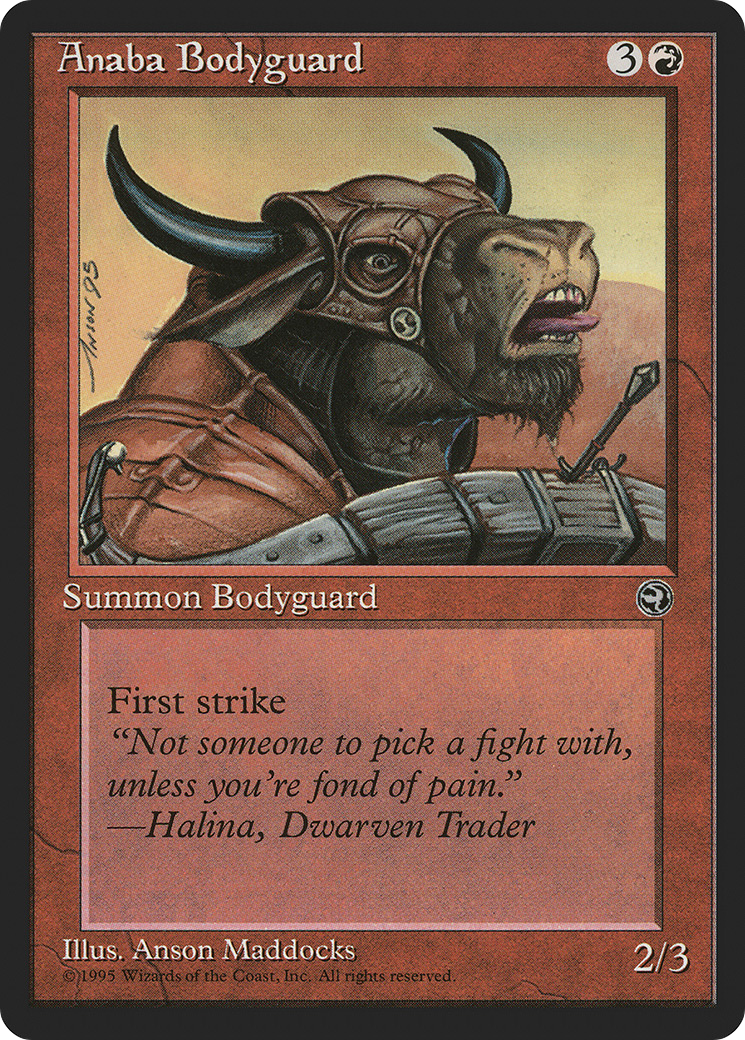 Anaba Bodyguard (Eron Flavor Text) [Homelands]-1