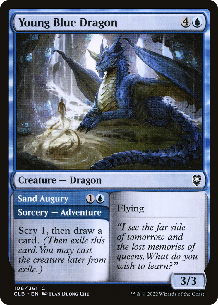 Young Blue Dragon (CLB-106) - Commander Legends: Battle for Baldur's Gate Foil-1