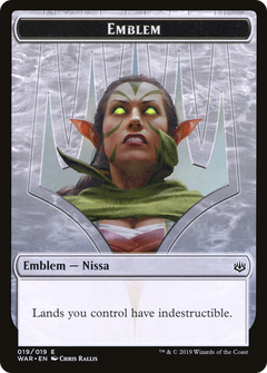 Nissa, Who Shakes the World Emblem [War of the Spark Tokens]-1