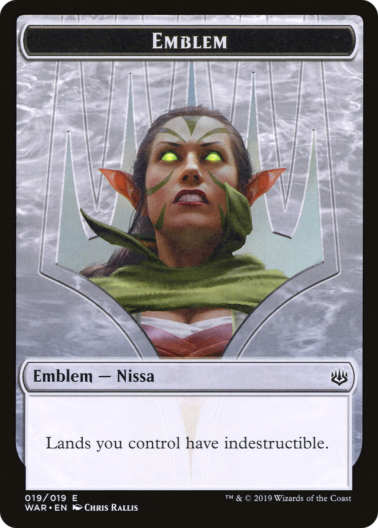 Nissa, Who Shakes the World Emblem [War of the Spark Tokens]-1