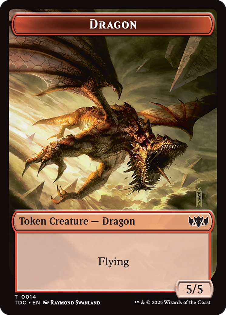 Frog Lizard // Dragon (0014) Double-Sided Token [Tarkir: Dragonstorm Commander Tokens]-2