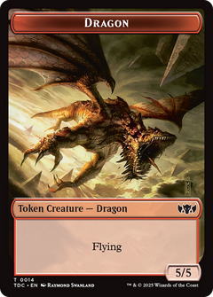 Copy // Dragon (0014) Double-Sided Token [Tarkir: Dragonstorm Commander Tokens]-2