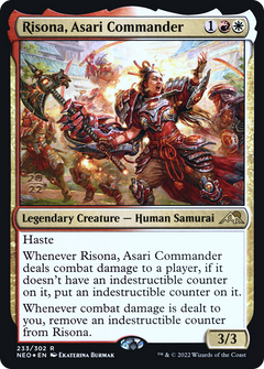 Risona, Asari Commander [Kamigawa: Neon Dynasty Prerelease Promos]-1