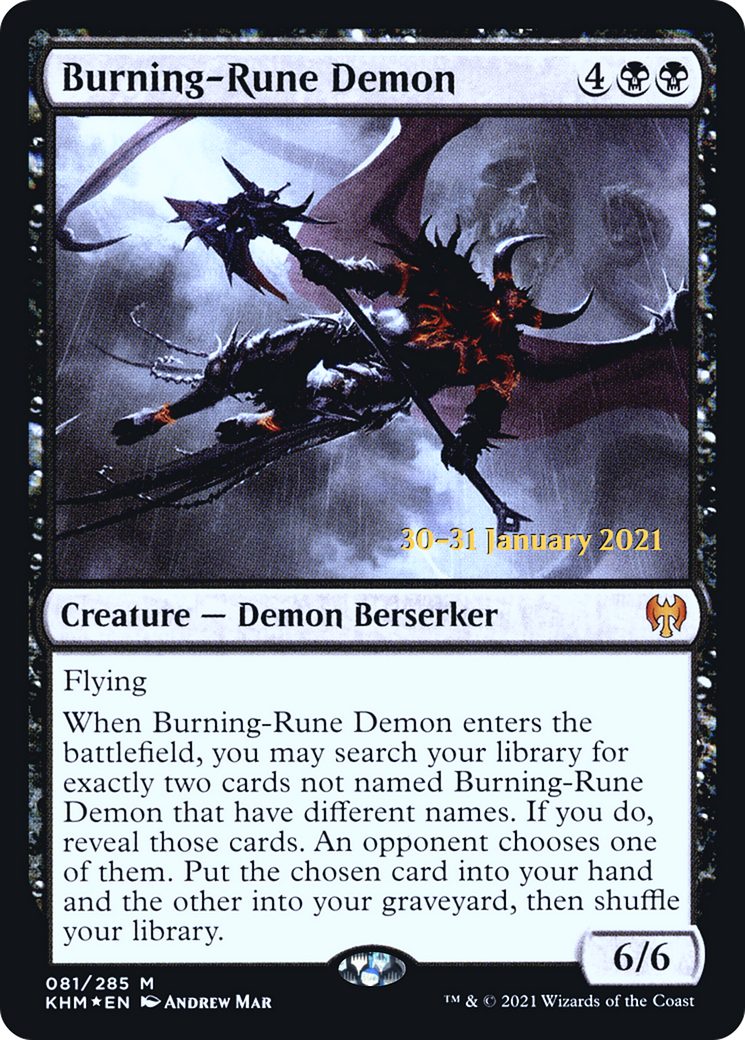 Burning-Rune Demon [Kaldheim Prerelease Promos]-1