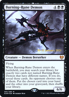 Burning-Rune Demon [Kaldheim Prerelease Promos]-1
