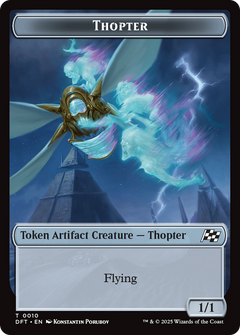 Cat // Thopter (0010) Double-Sided Token [Aetherdrift Tokens]-2
