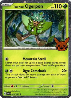 Teal Mask Ogerpon (024/167) (Cosmos Holo) [Trick or Trade 2024]-1