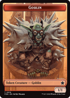 Goblin // Treasure Double-Sided Token [Foundations Tokens]-1