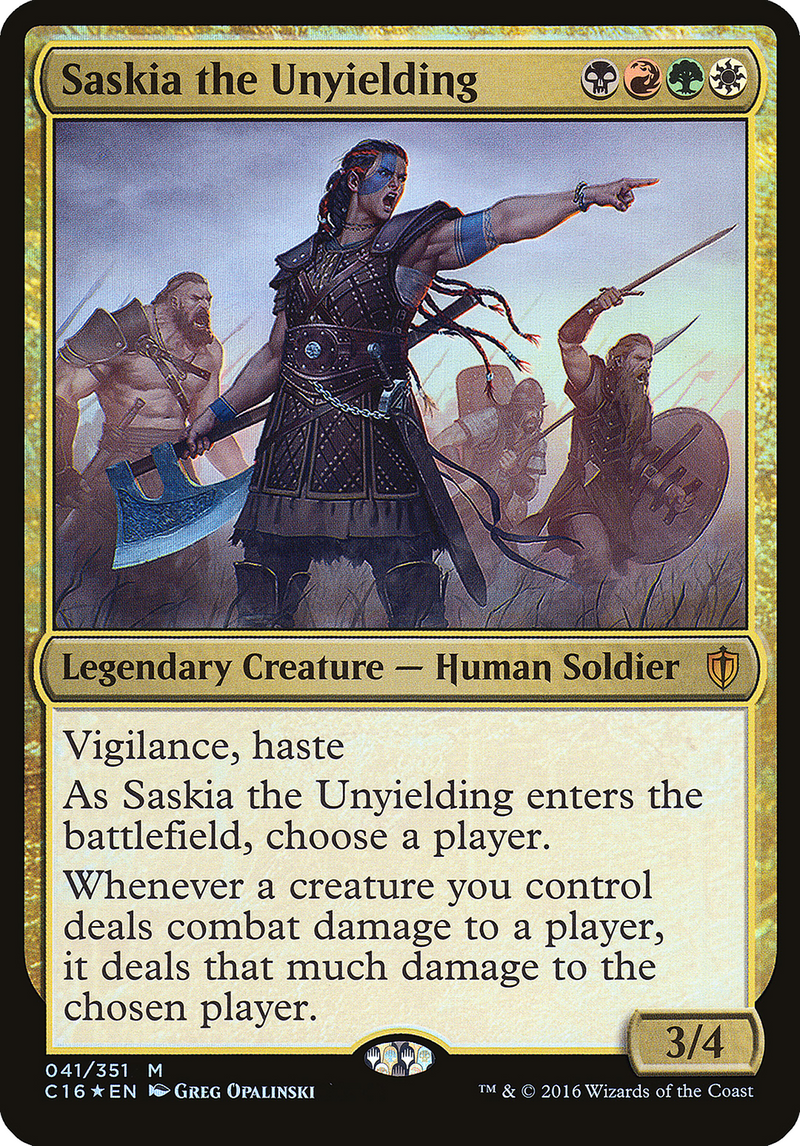 Saskia the Unyielding (Oversized) [Commander 2016 Oversized]-1