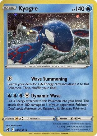 Kyogre 036/159  - Holofoil Miscellaneous Cards & Products - Holo Rare-1