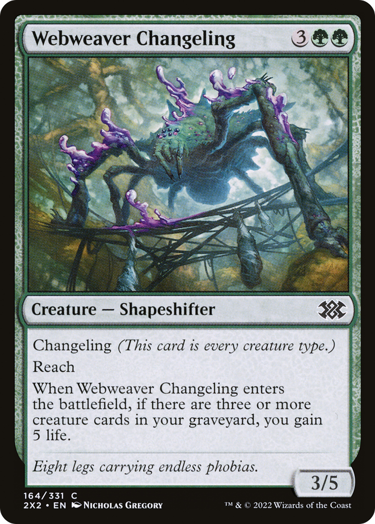 Webweaver Changeling (2X2-164) - Double Masters 2022-1