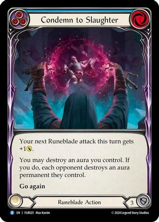 Condemn to Slaughter (Blue) [FLR025] (Rosetta Florian Blitz Deck)-1