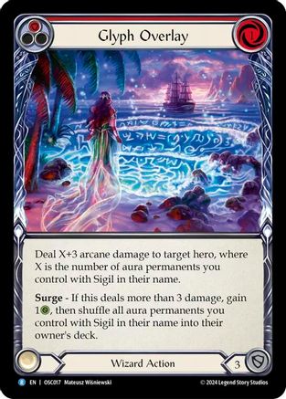 Glyph Overlay (Red) [OSC017] (Rosetta Oscilio Blitz Deck)-1