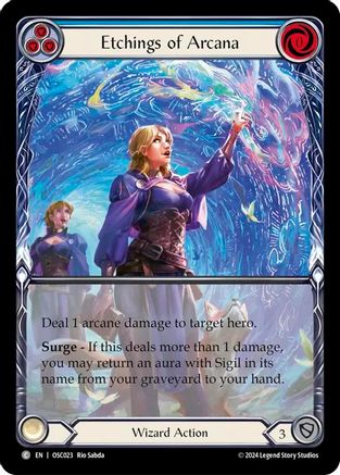 Etchings of Arcana (Blue) [OSC023] (Rosetta Oscilio Blitz Deck)-1