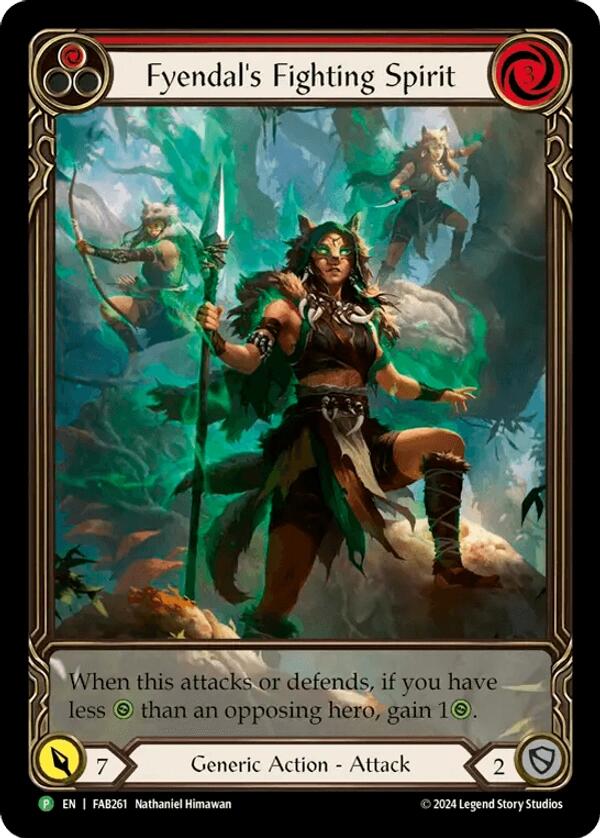 Fyendal's Fighting Spirit (Red) [FAB261] (Promo)  Rainbow Foil-1