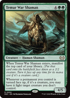 Temur War Shaman [Duskmourn: House of Horror Commander]-1