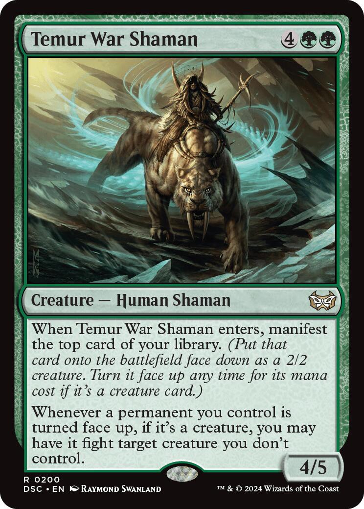 Temur War Shaman [Duskmourn: House of Horror Commander]-1