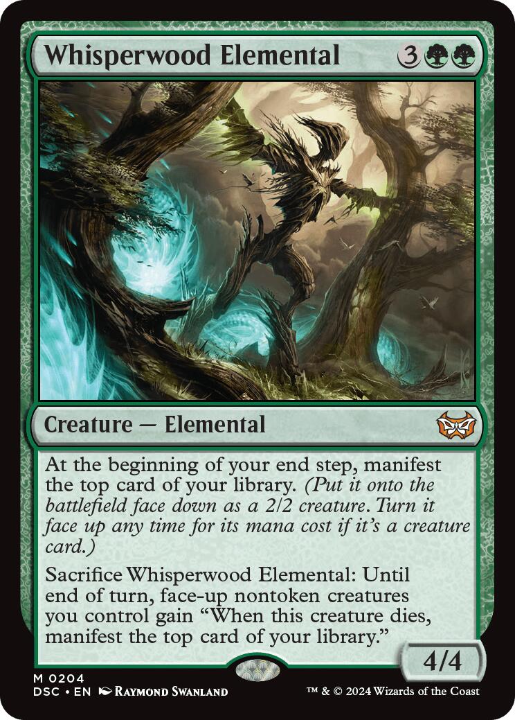 Whisperwood Elemental [Duskmourn: House of Horror Commander]-1