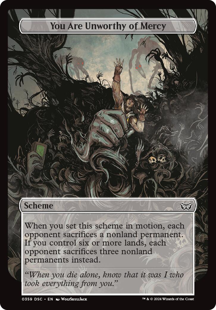 You Are Unworthy of Mercy (Full Art) [Duskmourn: Archenemy]-2