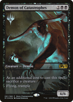 Demon of Catastrophes (Store Championship) (Full Art) [Core Set 2019 Promos]-1