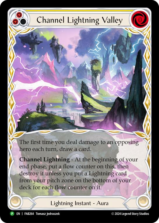 Channel Lightning Valley [FAB264] (Promo)  Cold Foil-1