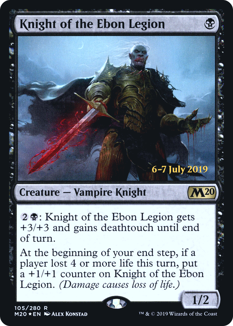 Knight of the Ebon Legion [Core Set 2020 Prerelease Promos]-1