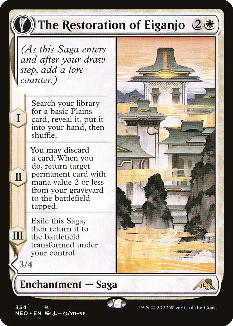The Restoration of Eiganjo (Showcase) (NEO-354) - Kamigawa: Neon Dynasty: (Showcase, fandfc)-3