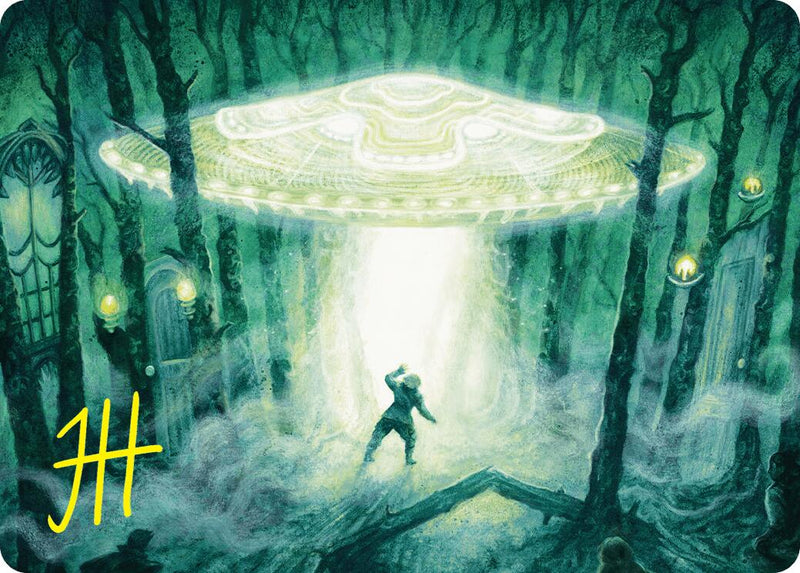 Unidentified Hovership Art Card (Gold-Stamped Signature) [Duskmourn: House of Horror Art Series]-1