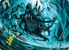 Overlord of the Floodpits Art Card (Gold-Stamped Signature) [Duskmourn: House of Horror Art Series]-1