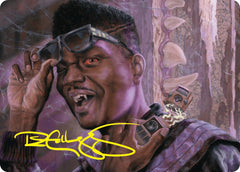 Dashing Bloodsucker Art Card (Gold-Stamped Signature) [Duskmourn: House of Horror Art Series]-1