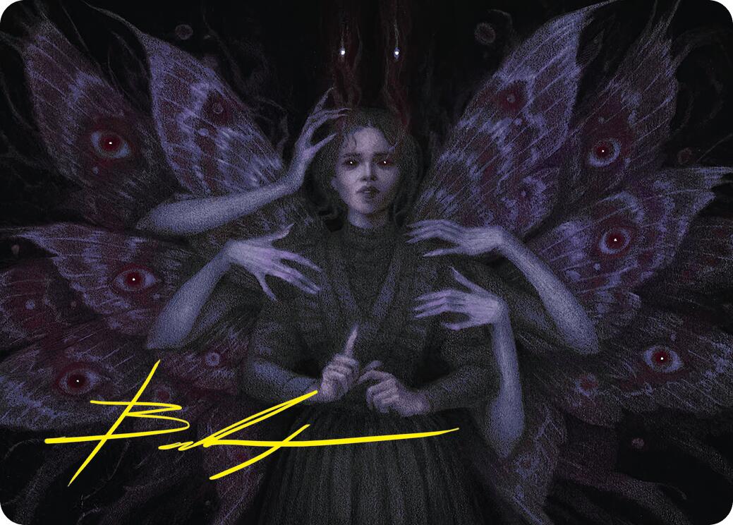 Demonic Counsel Art Card (7/54) (Gold-Stamped Signature) [Duskmourn: House of Horror Art Series]-1