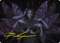 Demonic Counsel Art Card (7/54) (Gold-Stamped Signature) [Duskmourn: House of Horror Art Series]-1