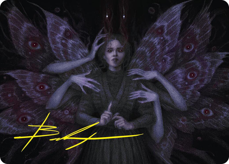 Demonic Counsel Art Card (7/54) (Gold-Stamped Signature) [Duskmourn: House of Horror Art Series]-1