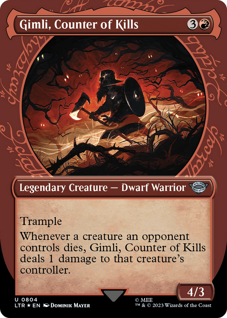 Gimli, Counter of Kills (Showcase) (Surge Foil) [The Lord of the Rings: Tales of Middle-Earth]-1