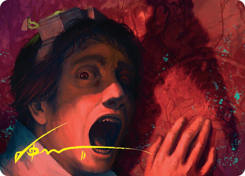 Murder Art Card (Gold-Stamped Signature) [Duskmourn: House of Horror Art Series]-1