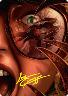 Razorkin Needlehead Art Card (Gold-Stamped Signature) [Duskmourn: House of Horror Art Series]-2