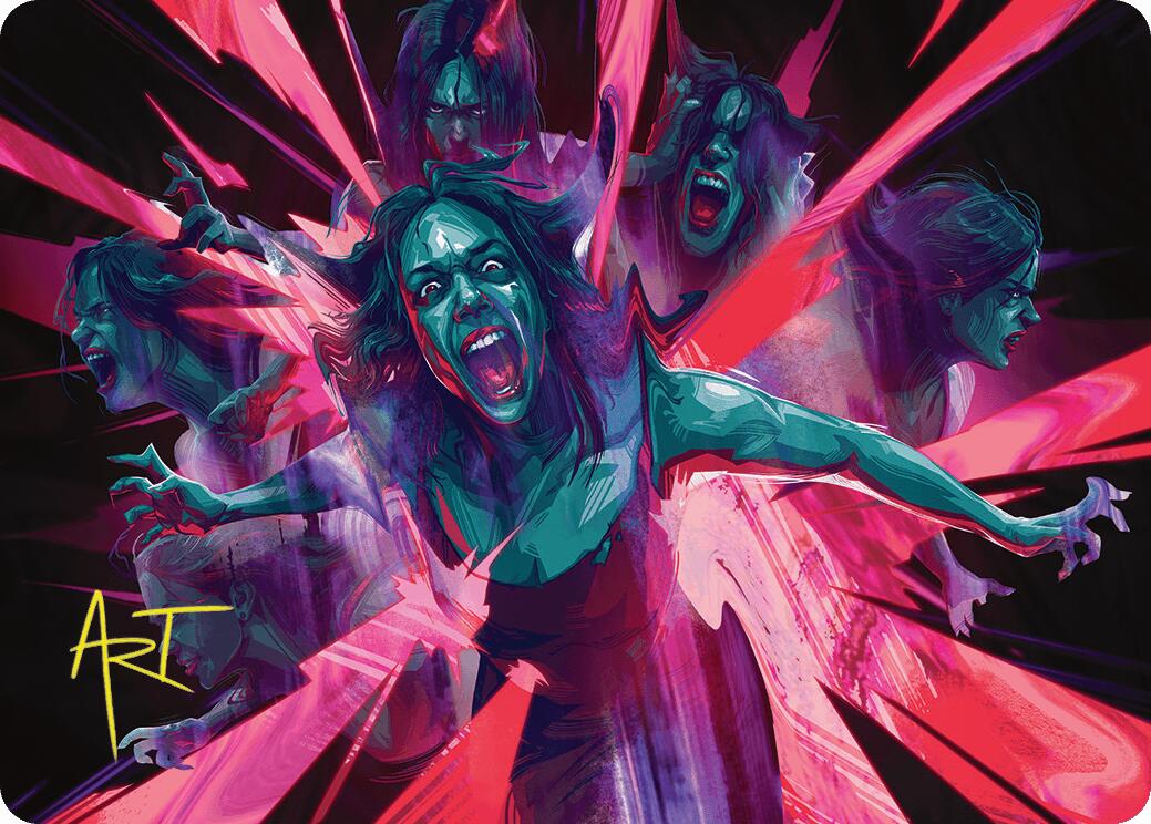 Waltz of Rage Art Card (Gold-Stamped Signature) [Duskmourn: House of Horror Art Series]-1